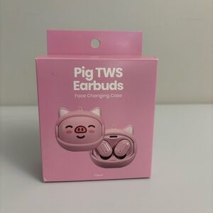 Pig TWS Earbuds Face Changing Case 5 Hour Battery Life USB-C Charging Case